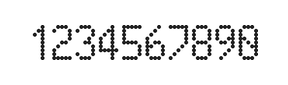 5×9数字点阵字体 ddN59AA1830