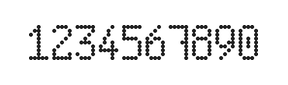 5×9数字点阵字体 ddN59AA1835