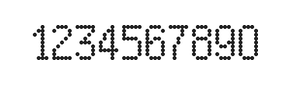5×9数字点阵字体 ddN59AA1837