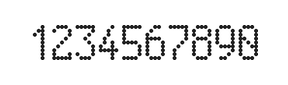 5×9数字点阵字体 ddN59AA1838
