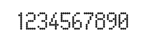 5×9数字点阵字体 ddN59AA1842