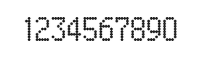 5×9数字点阵字体 ddN59AA1844
