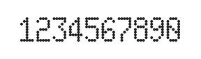 5×9数字点阵字体 ddN59AA1845