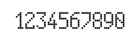 5×9数字点阵字体 ddN59AA1846