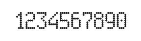 5×9数字点阵字体 ddN59AA1852