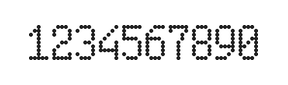 5×9数字点阵字体 ddN59AA1854