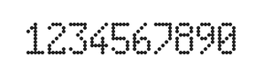 5×9数字点阵字体 ddN59AA1859