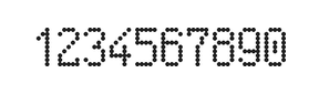 5×9数字点阵字体 ddN59AA1860