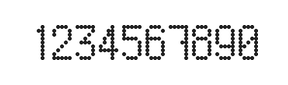5×9数字点阵字体 ddN59AA1861