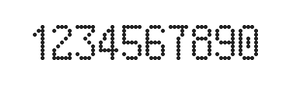 5×9数字点阵字体 ddN59AA1862