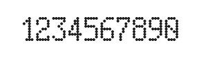 5×9数字点阵字体 ddN59AA1868