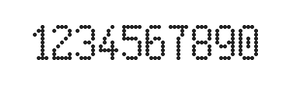 5×9数字点阵字体 ddN59AA1875