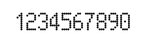 5×9数字点阵字体 ddN59AA1876