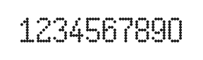 5×9数字点阵字体 ddN59AA1877