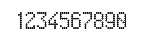5×9数字点阵字体 ddN59AA1878