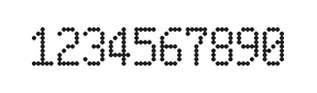 5×9数字点阵字体 ddN59AA1881
