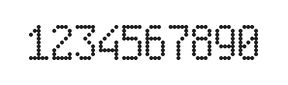 5×9数字点阵字体 ddN59AA1882