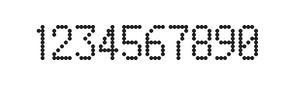 5×9数字点阵字体 ddN59AA1883