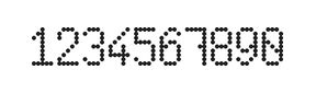 5×9数字点阵字体 ddN59AA1884