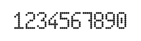 5×9数字点阵字体 ddN59AA1886