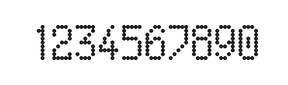 5×9数字点阵字体 ddN59AA1889