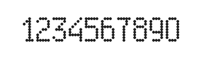 5×9数字点阵字体 ddN59AA1897