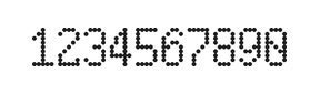 5×9数字点阵字体 ddN59AA1898