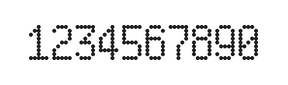 5×9数字点阵字体 ddN59AA1899