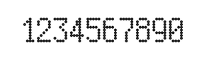 5×9数字点阵字体 ddN59AA1900