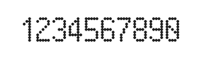 5×9数字点阵字体 ddN59AA1901