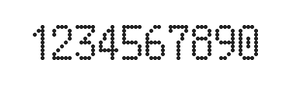 5×9数字点阵字体 ddN59AA1902