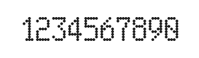 5×9数字点阵字体 ddN59AA1904