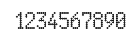 5×9数字点阵字体 ddN59AA1905