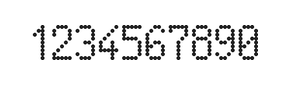 5×9数字点阵字体 ddN59AA1908