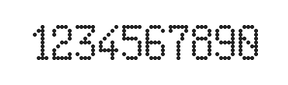 5×9数字点阵字体 ddN59AA1909