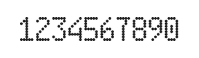 5×9数字点阵字体 ddN59AA1917