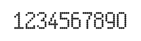 5×9数字点阵字体 ddN59AA1918