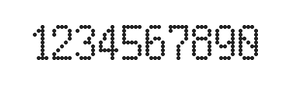 5×9数字点阵字体 ddN59AA1920