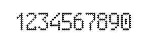 5×9数字点阵字体 ddN59AA1927