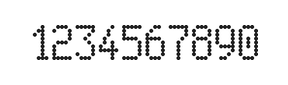5×9数字点阵字体 ddN59AA1928