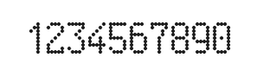 5×9数字点阵字体 ddN59AA1929
