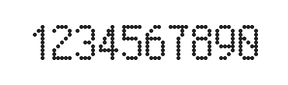 5×9数字点阵字体 ddN59AA1932