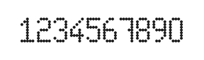 5×9数字点阵字体 ddN59AA1935