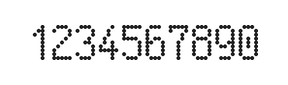 5×9数字点阵字体 ddN59AA1937