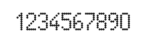 5×9数字点阵字体 ddN59AA1941