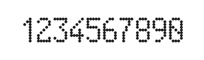 5×9数字点阵字体 ddN59AA1942