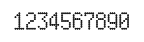 5×9数字点阵字体 ddN59AA1946