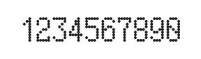 5×9数字点阵字体 ddN59AA1949