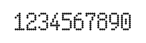 5×9数字点阵字体 ddN59AA1950