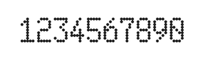 5×9数字点阵字体 ddN59AA1955